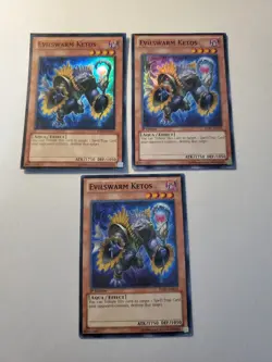 Yugioh - Evilswarm Ketos HA07-EN013 LP 1st ed/Unlimited Super Rare x3 - Image 1