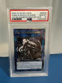 2025 YU-GI-OH SUDA A BAO A QU/LGTLS SHDW 1ST ED- QUARTER CENTURY SCR PSA 10 - Image 1