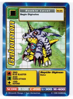 Gabumon - ST-05 - NM/M - Digital Monsters Starter Deck 1999 - Digimon Card - Image 1