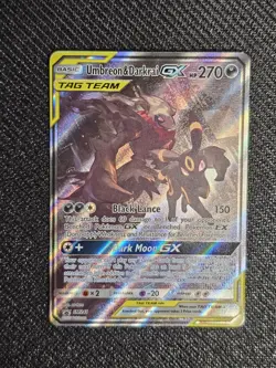 Pokemon TCG Umbreon & Darkrai GX SM241 Tag Team Holo Promo Card - Image 1