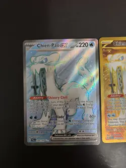 Chien-Pao EX LOT of 3 Holo Rare Pokemon Card Paldean Fates Sv Near Mint - Image 3