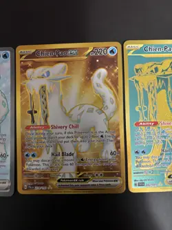 Chien-Pao EX LOT of 3 Holo Rare Pokemon Card Paldean Fates Sv Near Mint - Image 5