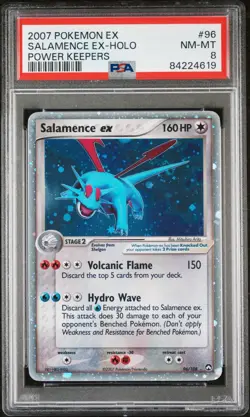 2007 Pokemon EX Salamence Power Keepers PSA 8 Card regradeU Vintage Clean - Image 1