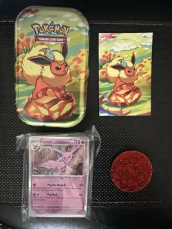 Pokemon Card Lot Bundle +75 Cards, Tin Case W/Coin + Card, 3 Unused Code Cards - Image 3