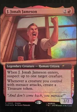 J. Jonah Jameson Marvel's Spider-Man Foil MagicCon Atlanta 2025 MTG Rare NM - Image 2