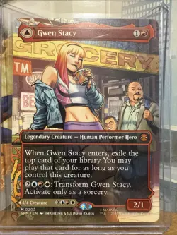 Gwen Stacy (0202) Borderless Marvel Spider-Man MTG Non-Foil Near Mint Magic - Image 1