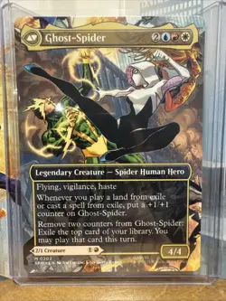 Gwen Stacy (0202) Borderless Marvel Spider-Man MTG Non-Foil Near Mint Magic - Image 2