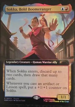Mtg MagicCon Atlanta exclusive promo Sokka, Bold Boomeranger Foil - Image 1