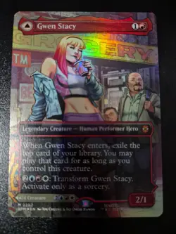 MTG **BORDERLESS FOIL** Gwen Stacy/Ghost-Spider from Spider-Man. Never Played - Image 1