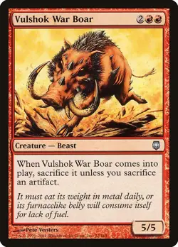 Vulshok War Boar 2x FOIL DST MTG Darksteel Uncommon MINT red - Image 1