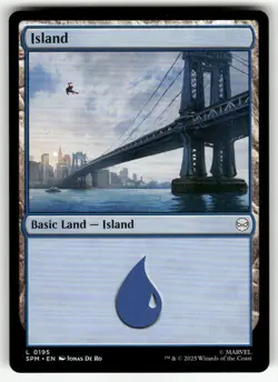 ISLAND #195 (LAND) MTG MARVEL'S SPIDER-MAN - Image 1