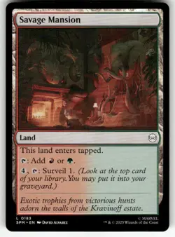 SAVAGE MANSION #183 (LAND) MTG MARVEL'S SPIDER-MAN - Image 1