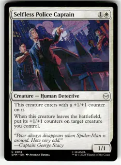 SELFLESS POLICE CAPTAIN #12 (COMMON) MTG MARVEL'S SPIDER-MAN - Image 1