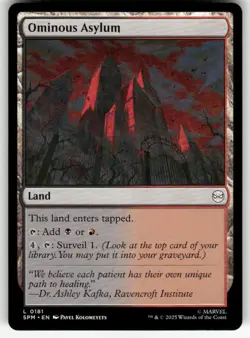 OMINOUS ASYLUM #181 (LAND) MTG MARVEL'S SPIDER-MAN - Image 1