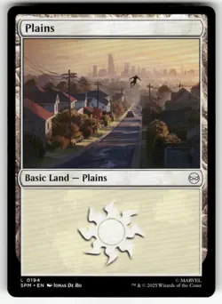 PLAINS #194 (LAND) MTG MARVEL'S SPIDER-MAN - Image 1