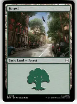 FOREST #198 (LAND) MTG MARVEL'S SPIDER-MAN - Image 1
