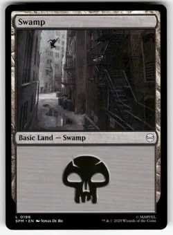 SWAMP #196 (LAND) MTG MARVEL'S SPIDER-MAN - Image 1