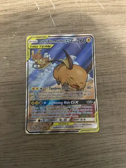 Unified Minds Raichu Alolan Raichu GX 221/236 Alt Art Pokemon TCG 🌩 💎 - Image 1