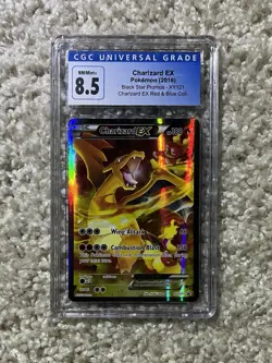 Charizard EX CGC 8.5 Old Blue Label Pokemon 2016 Black Star Promo XY121 Low POP - Image 2