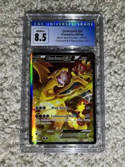 Charizard EX CGC 8.5 Old Blue Label Pokemon 2016 Black Star Promo XY121 Low POP - Image 3