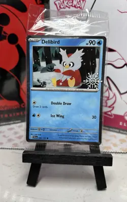Delibird 046/193 Pokemon Holiday Calendar 2025 Stamp Snowflake SEALED - Image 1