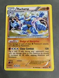 Machamp 49/101 Holo Rare Plasma Blast Pokemon TCG Near Mint - Image 1