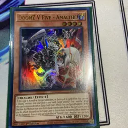 Yugioh! 1x DoomZ V Five - Amalthe DOOD-EN009 Ultra Rare 1st Ed NM - Image 1