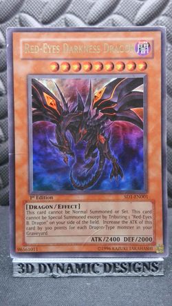 | Yugioh Red-Eyes Darkness Dragon SD1-EN001 1st Edition Ultra Rare NM 🔥 | - Image 1