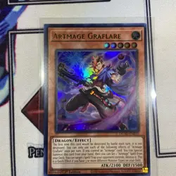 Yugioh! 1x Artmage Graflare DUAD-EN010 Ultra Rare 1st Ed NM - Image 1