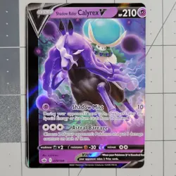 Shadow Rider Calyrex V Miscut Error Pokemon Card Chilling Reign 074/198 - Image 3