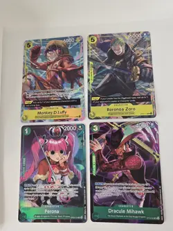 One Piece Card Game Illustration Box Vol 3 and 4 Promo Cards Set Of 4 - Image 1