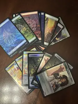 MTG Marvel Spider-Man Token & Land Lot of 15 Cards Foil - Image 1