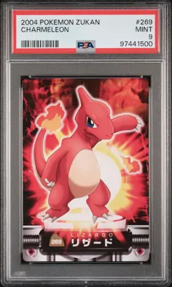 2004 CARDDASS POKEMON ADVANCED GENERATION ZUKAN CARD #269 CHARMELEON PSA 9 - Image 1