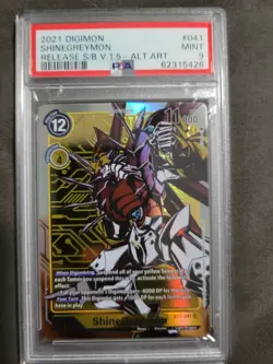 Digimon Card game TCG - Shinegreymon Alternate Art BT2-041 PSA 9 - Image 1