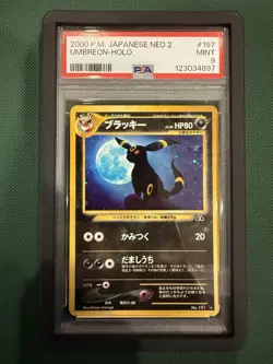 Pokemon 2000 JPN Neo 2 #197 Umbreon Holo Card PSA 9 - Image 1