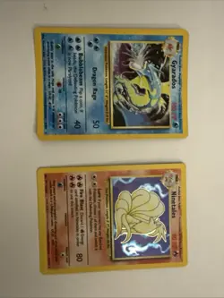 Two Card Pokemon Base Set Unlimited Lot - Gyarados / Ninetails - Image 1