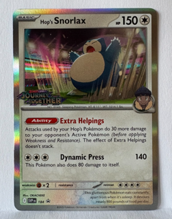 2025 Pokemon Journey Together Hop's Snorlax Promo Card - Image 1