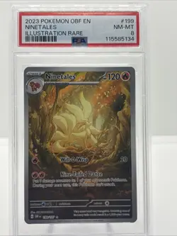 Pokemon 2023 OBF en Ninetales Illustration Rare Card #199 Mint 8 - Image 1