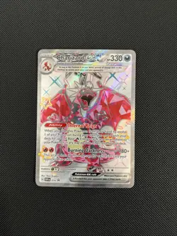 Pokemon TCG Charizard EX Full Art Promo SVP074 Holo Card Scarlet & Violet Shiny - Image 1