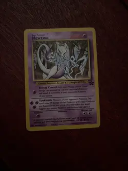 Pokemon Mewtwo Black Star Promo LVL 30 #150 Card 12 MP - Image 3