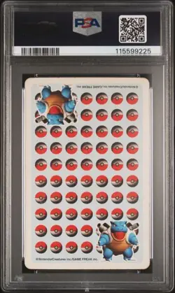 1998 POKEMON STADIUM BLUE VERSION PLAYING CARDS BLASTOISE KING OF SPADE PSA 3 VG - Image 2