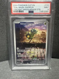 Teal Mask Ogerpon 123 Sv: Scarlet & Violet Promo Cards Holo PSA 9 - Image 1