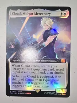 MTG - Final Fantasy - Cloud, Midgar Mercenary (Extended Art) #0427 - NM Foil - Image 1
