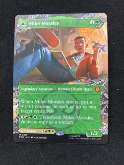 Miles Morales M 0211 Borderless Marvel's Spider-Man Magic the Gathering MTG NM - Image 1