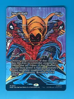 Saw in Half 0021 Borderless MTG Spider-Man Non-Foil NM/M - Image 1