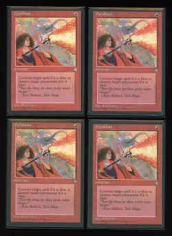 Pyroblast x4 - Ice Age - 1995 - Magic the Gathering - Image 1