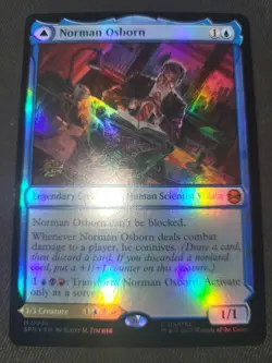 MTG Prerelease FOIL NORMAN OSBORN GREEN GOBLIN Spider-Man Mythic PROMO - Image 1