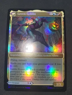 MTG Prerelease FOIL NORMAN OSBORN GREEN GOBLIN Spider-Man Mythic PROMO - Image 2