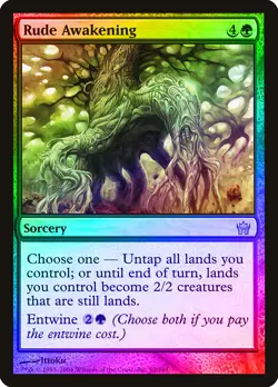 Rude Awakening FOIL Fifth Dawn PLD Green Rare MAGIC GATHERING CARD ABUGames - Image 1