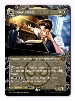 Peter Parker (Borderless) 0208 (M) MTG Marvel's Spider-Man (SPM) - Image 1